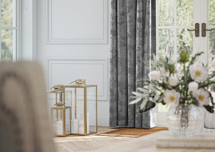 Crushed Velvet, Steel - Made to Measure Curtains - Image 5